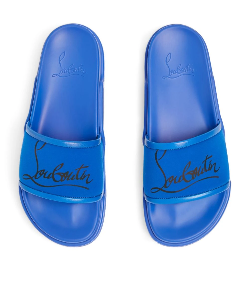 Christian Louboutin Navy Pool Slides U696 Flip Flops 2 Christian Louboutin Navy Pool Slides U696 Flip Flops - Image 2
