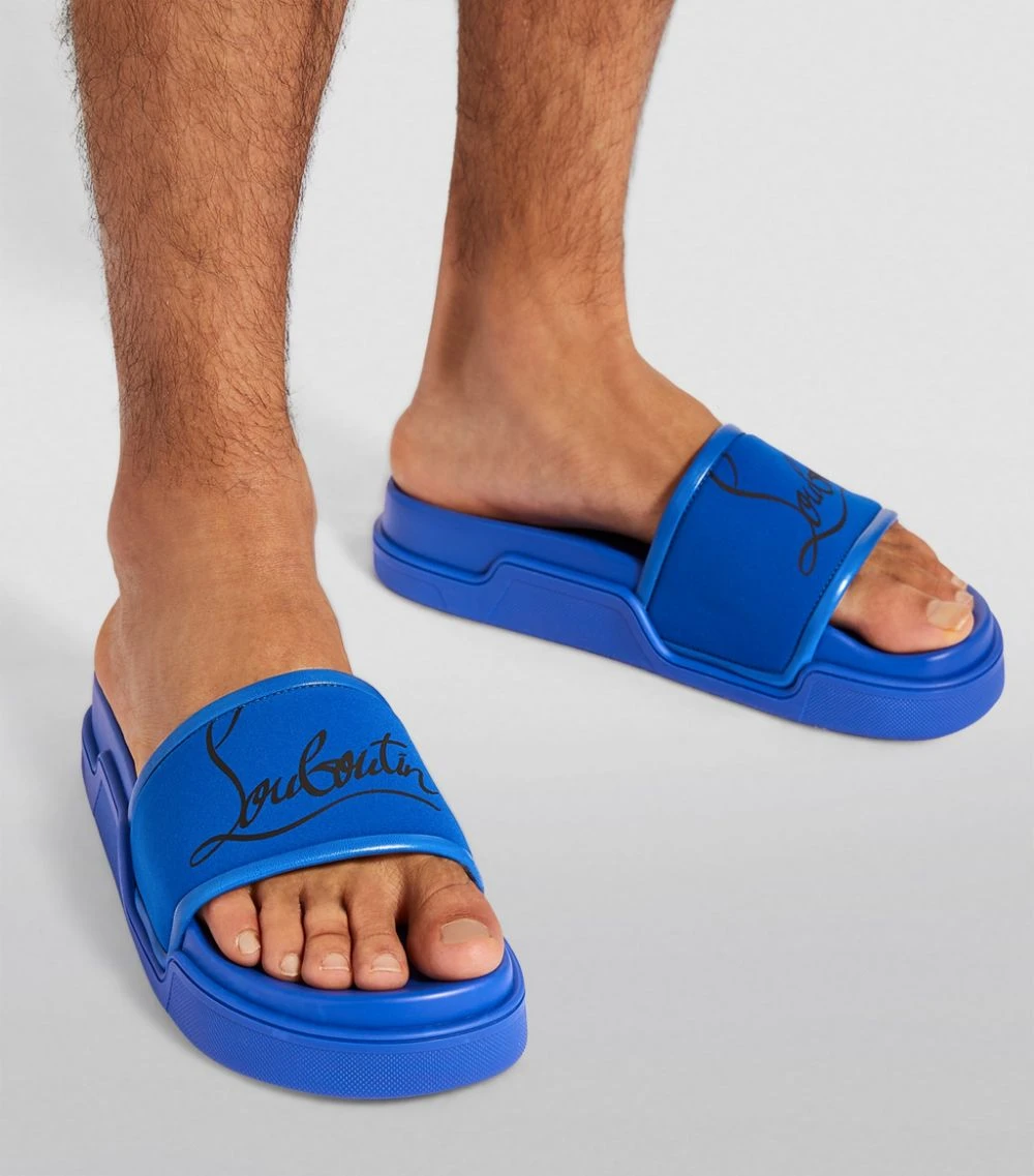 Christian Louboutin Navy Pool Slides U696 Flip Flops 5 Christian Louboutin Navy Pool Slides U696 Flip Flops - Image 5
