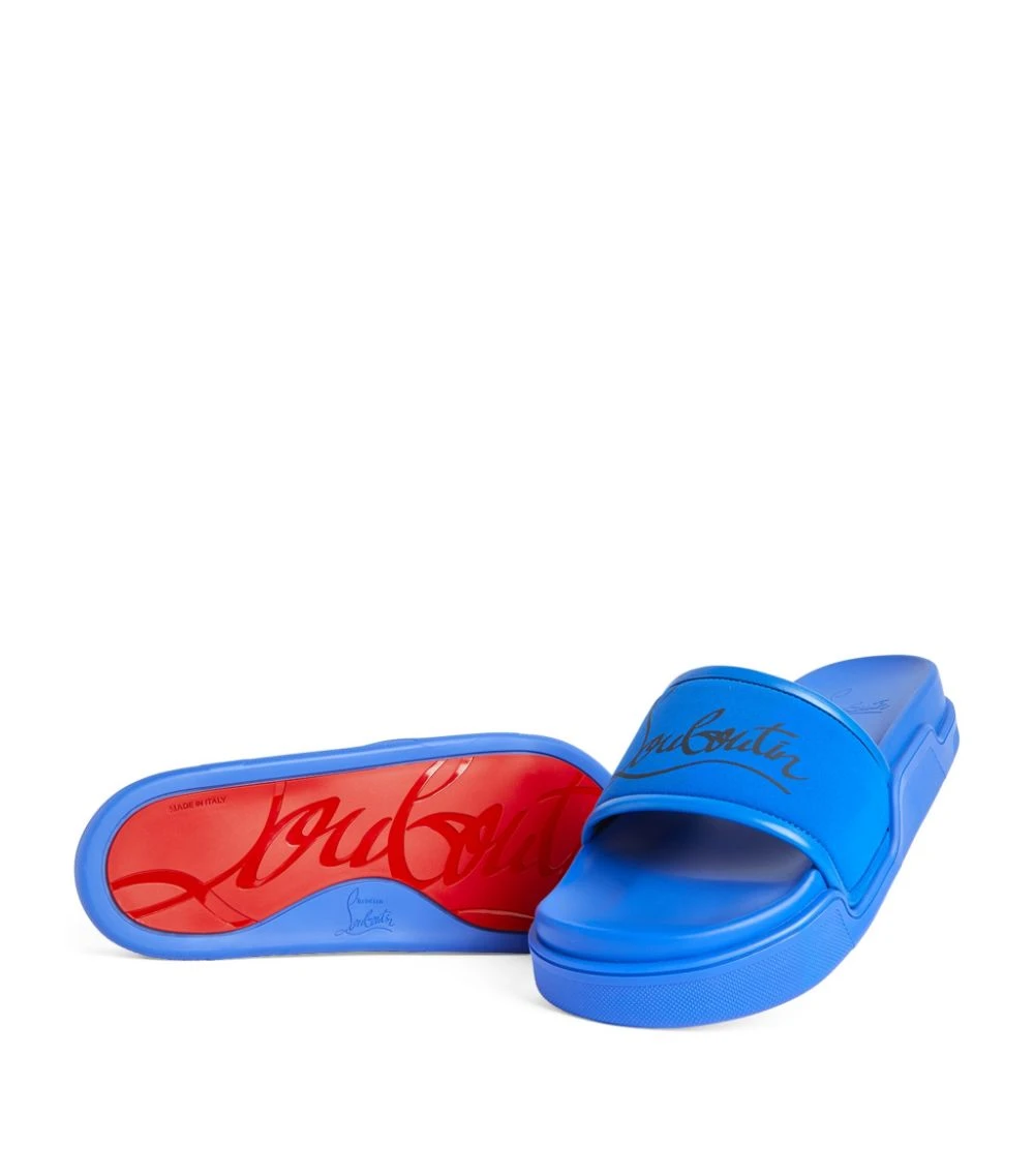 Christian Louboutin Navy Pool Slides U696 Flip Flops 7 Christian Louboutin Navy Pool Slides U696 Flip Flops - Image 7