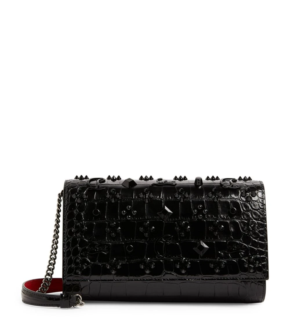 Christian Louboutin Paloma Embellished Patent Leather Clutch Bag CM53 Top Handle Bags 1 Christian Louboutin Paloma Embellished Patent Leather Clutch Bag CM53 Top Handle Bags