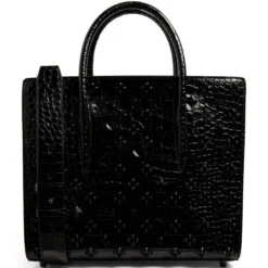 Christian Louboutin Paloma Embellished Patent Leather Tote Bag CM53 Top Handle Bags