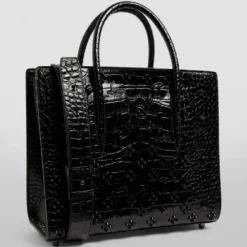 Christian Louboutin Paloma Embellished Patent Leather Tote Bag CM53 Top Handle Bags -Christian Louboutin Online Shop christian louboutin paloma embellished patent leather tote bag 17509605 37325205 1000