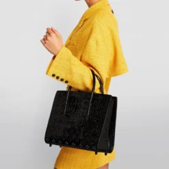 Christian Louboutin Paloma Embellished Patent Leather Tote Bag CM53 Top Handle Bags -Christian Louboutin Online Shop christian louboutin paloma embellished patent leather tote bag 17509605 37325206 1000