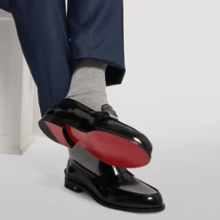 Christian Louboutin Patent Leather Penny Loafers BK01 -Christian Louboutin Online Shop christian louboutin patent leather penny loafers 16930534 33637528 1000