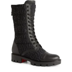 Christian Louboutin Pavleta Leather Combat Boots BK01 Ankle Boots -Christian Louboutin Online Shop christian louboutin pavleta leather combat boots 17763714 37313035 1000