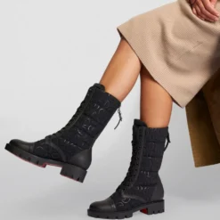 Christian Louboutin Pavleta Leather Combat Boots BK01 Ankle Boots -Christian Louboutin Online Shop christian louboutin pavleta leather combat boots 17763714 37314022 1000