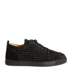 Christian Louboutin Rantulow Plume Leather Sneakers BK01 Low-Top Sneakers