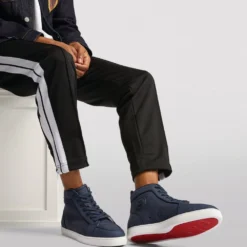 Christian Louboutin Rantus Orlato Flat Leather Sneakers BL4G High-Top Sneakers -Christian Louboutin Online Shop christian louboutin rantus orlato flat leather sneakers 17362019 35736342 1000