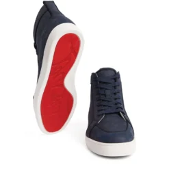 Christian Louboutin Rantus Orlato Flat Leather Sneakers BL4G High-Top Sneakers -Christian Louboutin Online Shop christian louboutin rantus orlato flat leather sneakers 17362019 35736344 1000