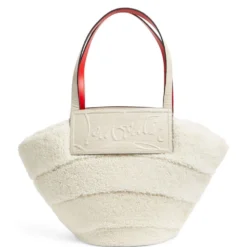 Christian Louboutin Shearling Loubishore Tote Bag W421 Tote Bags