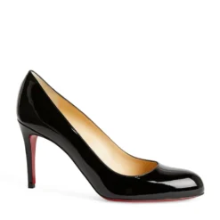 Christian Louboutin Simple Patent Leather Pumps 85 BK01 Courts
