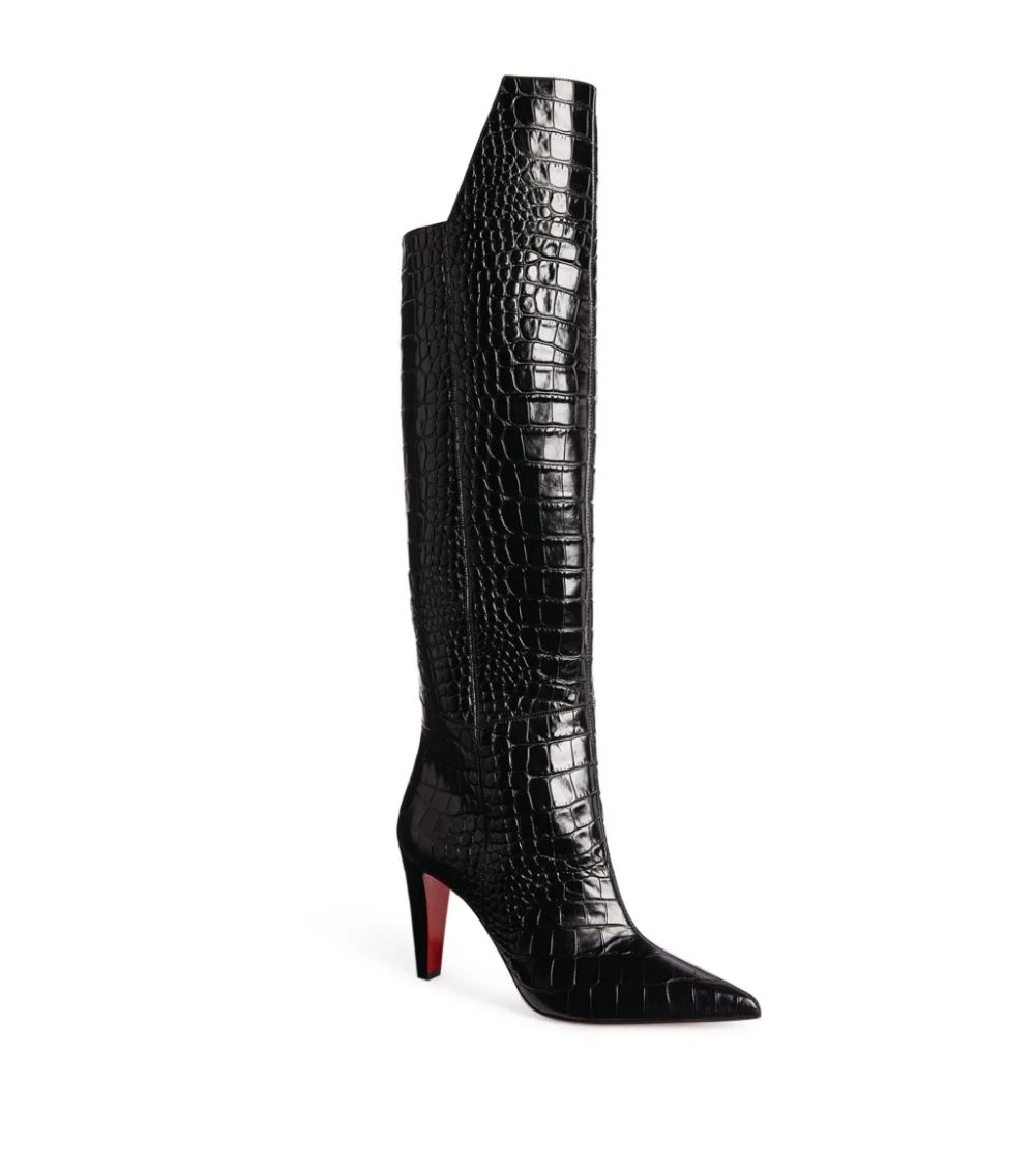 Christian Louboutin Slimini Botta Calf Ali Knee-High Boots 85 BK01 Knee High Boots 3 Christian Louboutin Slimini Botta Calf Ali Knee-High Boots 85 BK01 Knee High Boots - Image 3