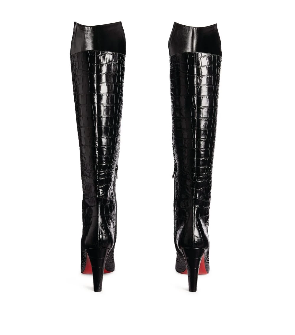 Christian Louboutin Slimini Botta Calf Ali Knee-High Boots 85 BK01 Knee High Boots 2 Christian Louboutin Slimini Botta Calf Ali Knee-High Boots 85 BK01 Knee High Boots - Image 2