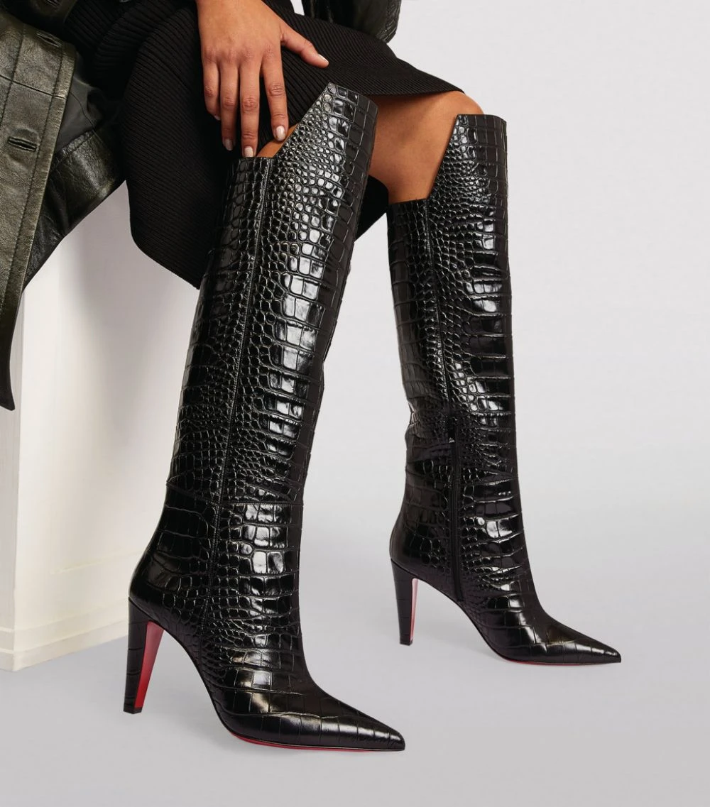 Christian Louboutin Slimini Botta Calf Ali Knee-High Boots 85 BK01 Knee High Boots 5 Christian Louboutin Slimini Botta Calf Ali Knee-High Boots 85 BK01 Knee High Boots - Image 5