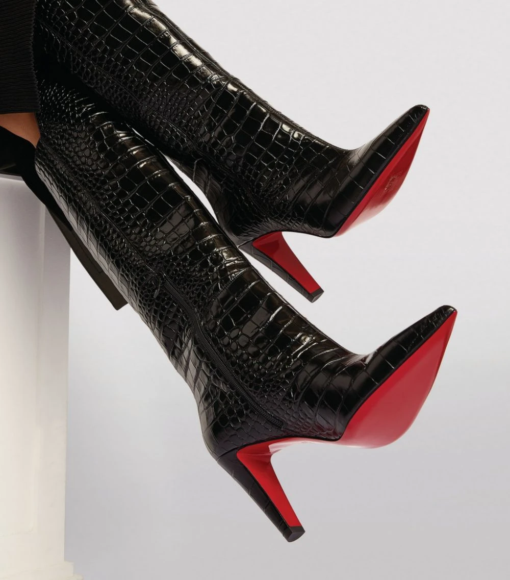 Christian Louboutin Slimini Botta Calf Ali Knee-High Boots 85 BK01 Knee High Boots 4 Christian Louboutin Slimini Botta Calf Ali Knee-High Boots 85 BK01 Knee High Boots - Image 4