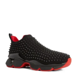 Christian Louboutin Spike Sock Leather Sneakers B026 Slip-On Sneakers
