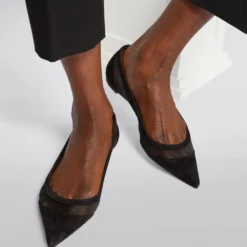 Christian Louboutin Suede Mesh-Panel Galativi Flats CM47 Ballet Flats -Christian Louboutin Online Shop christian louboutin suede mesh panel galativi flats 16662340 32474777 1000