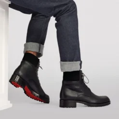 Christian Louboutin Trapman Leather Boots BL1U Lace Up Boots -Christian Louboutin Online Shop christian louboutin trapman leather boots 17436982 36015239 1000