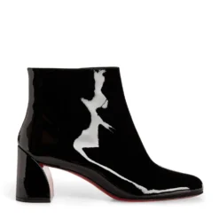 Christian Louboutin Turela Patent Leather Ankle Boots 55 BK01