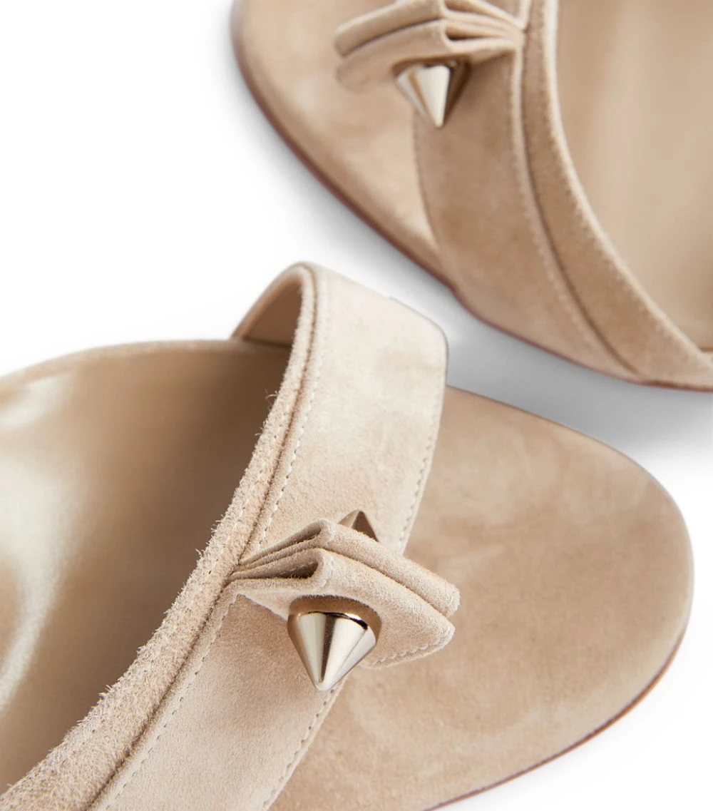 Christian Louboutin Umberta Suede Sandals 100 F533 Heeled Sandals 7 Christian Louboutin Umberta Suede Sandals 100 F533 Heeled Sandals - Image 7