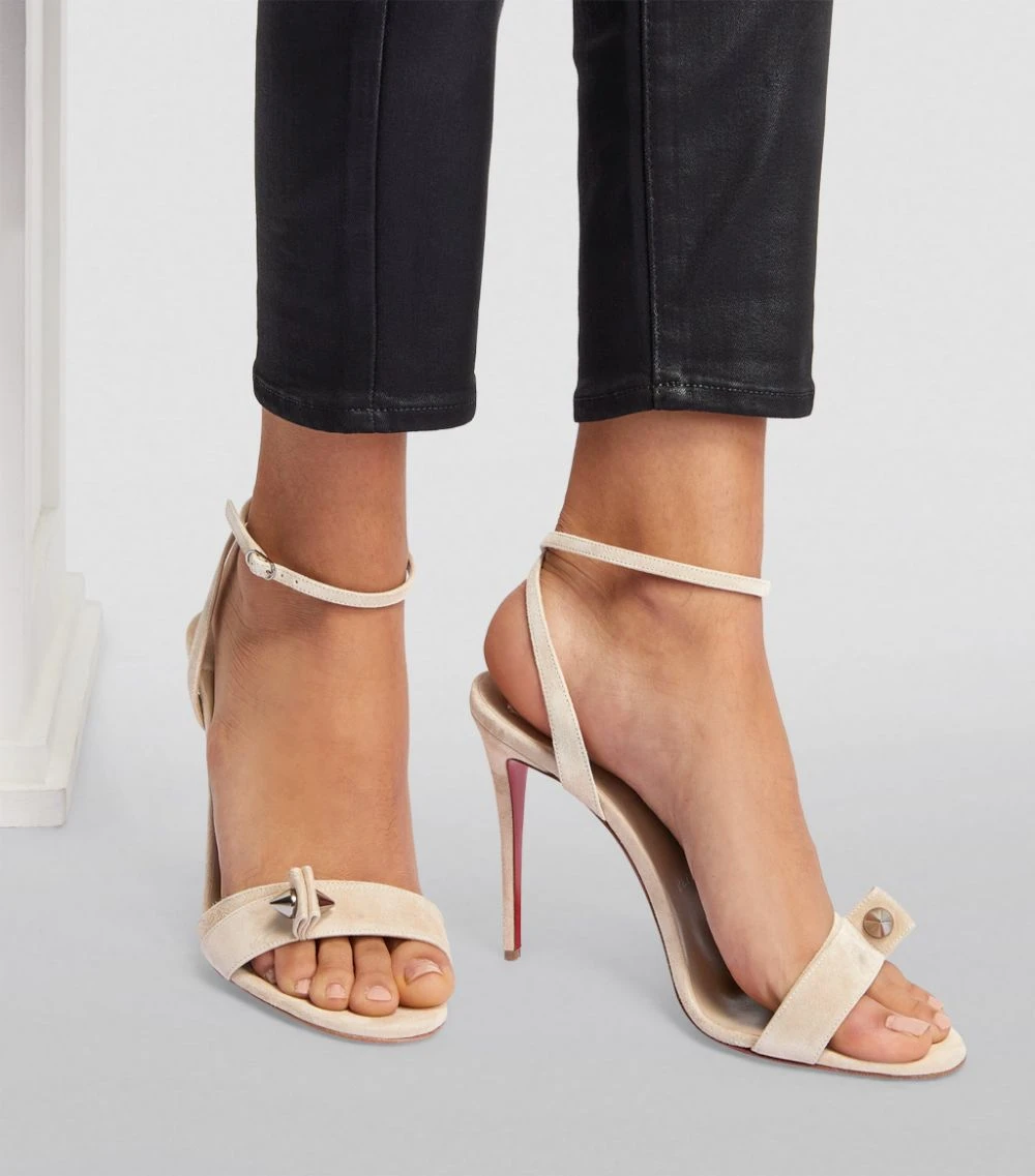 Christian Louboutin Umberta Suede Sandals 100 F533 Heeled Sandals 2 Christian Louboutin Umberta Suede Sandals 100 F533 Heeled Sandals - Image 2