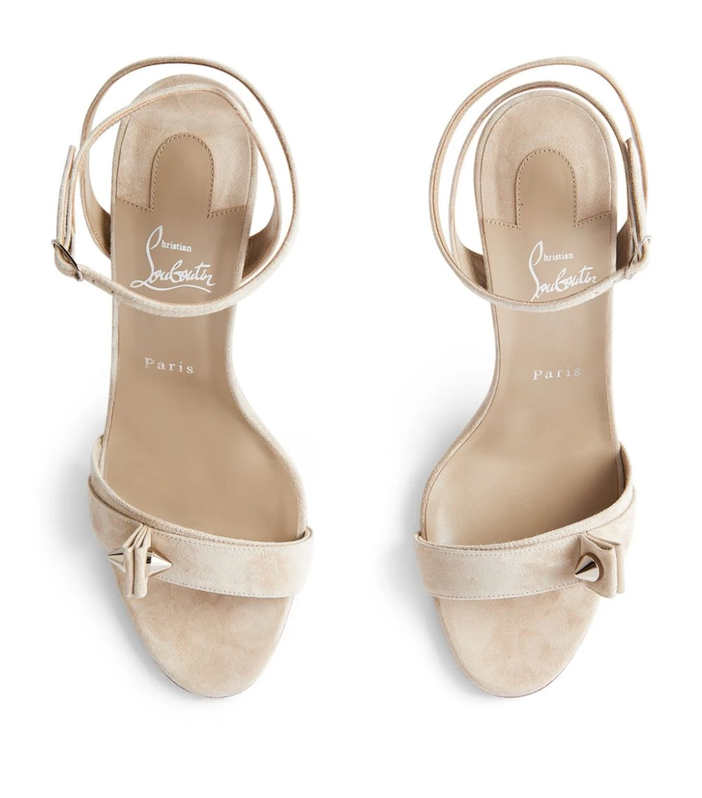 Christian Louboutin Umberta Suede Sandals 100 F533 Heeled Sandals 3 Christian Louboutin Umberta Suede Sandals 100 F533 Heeled Sandals - Image 3